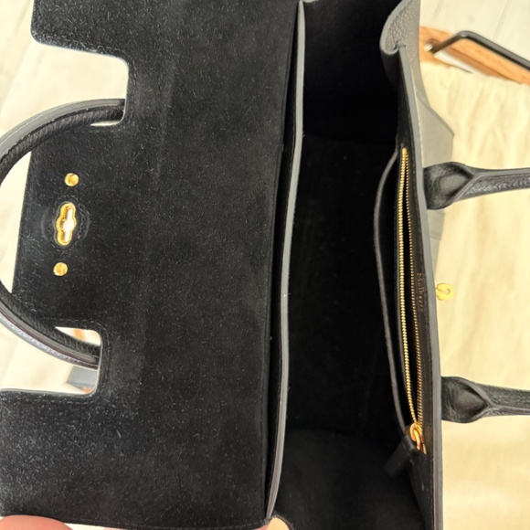 Mulberry Small Bayswater Tote in Black Grained Leather - Picture 10 of 16